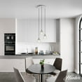 thumbnail image 3 of Hunter Cypress Grove Glass 3 Light Pendant Light Fixture, Round Cluster and Linear Cluster, 3 of 9