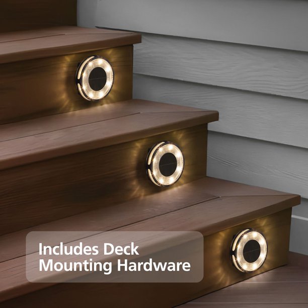 Member's Mark Matte Black LED Solar Disc Lights, 6-Pack - Samsclub.com
