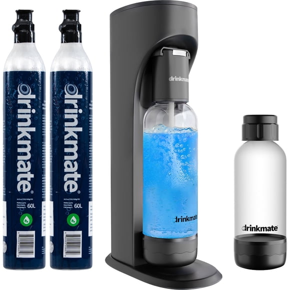 Drinkmate OmniFizz Soda Maker Club Bundle, with two 60L CO2 Cylinders