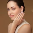 thumbnail image 5 of Lab Created Oval Cut Diamond Solitaire Ring in 18K Gold, 5 of 7