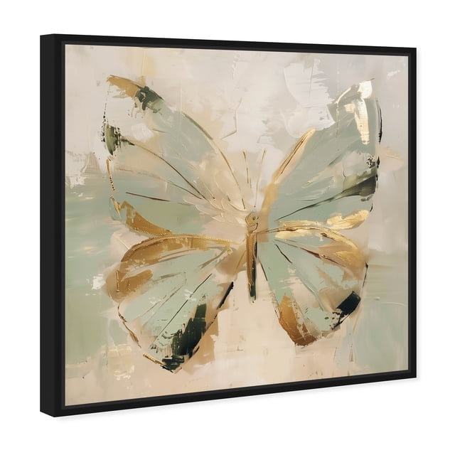 Sage Butterfly Colorful Canvas Print by Oliver Gal Prints