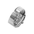 thumbnail image 3 of BREDA X Dalmata Time Ring Emerald Crystals and Stainless Steel Expandable Ring Watch, 15MM, 3 of 6