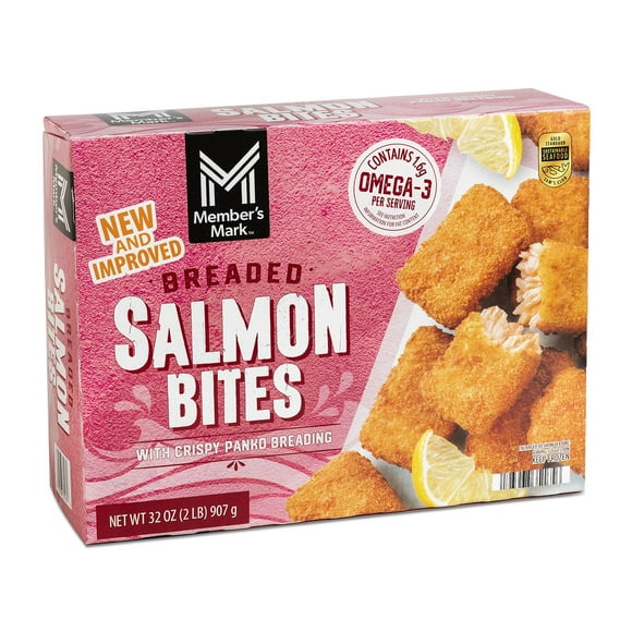 Member's Mark Breaded Salmon Bites, Frozen, 2 lbs.