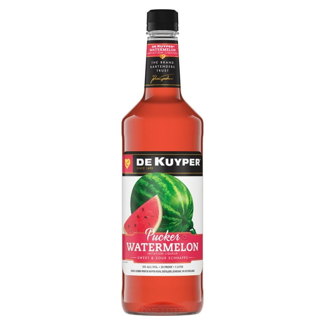 DeKuyper Pucker Watermelon Schnapps Liqueur, 1 L