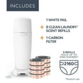 thumbnail image 2 of Diaper Genie Complete Gift Set Diaper Pail, 8 Refill Bags, 1 Carbon Filter, 1 Year Supply, 2 of 14