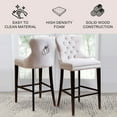 thumbnail image 2 of Milano Velvet Button-Tufted Barstool, Assorted Colors, 2 of 9