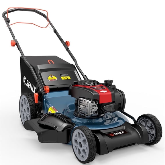 SENIX 22" 150cc 4-Cycle Briggs & Stratton Gas Self-Propelled Lawn Mower with 3-in-1 Bagging, Mulching, Side Discharge