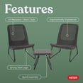 thumbnail image 6 of Keter Rio Resin Outdoor Wicker Patio Furniture Set, 3pc, 6 of 11