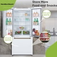 thumbnail image 10 of Hamilton Beach 17.7 Cu. Ft. French Door Refrigerator, Frost-Free, White with Brushed Gold Handles, 10 of 14