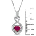 thumbnail image 3 of Ruby and 0.28 CT. Diamond Double Halo Infinity Heart Pendant in 14K Gold, 3 of 5