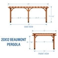 thumbnail image 11 of Backyard Discovery Beaumont Cedar Pergola with Trellis Roof and PowerPort, Choose Size, 11 of 13