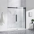 thumbnail image 3 of OVE Decors Bel 70-3/16 - 72-3/16"W x 78-3/4"H Frameless Soft-Close Sliding Shower Door with Clear Glass, 3 of 12