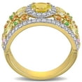 thumbnail image 5 of Round Cut Blue Sapphire and 0.45 CT. T.W. Diamond Band in 14K Gold, 5 of 8