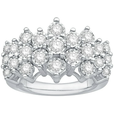 0.96 CT. T.W. Round Cut Diamond Ring in 14K Gold