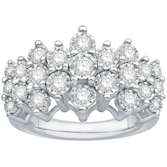 0.96 CT. T.W. Round Cut Diamond Ring in 14K Gold