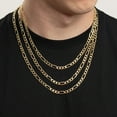 thumbnail image 5 of Solid Figaro Chain Necklace in 14K Gold, 5 of 5