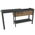 thumbnail image 2 of Keter Extendable Resin Outdoor Party Table Bar Cart, Pine, 2 of 9