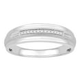 thumbnail image 1 of 0.05 CT. T.W. Round Cut Single Row Mens Diamond Band in 14K Gold, 1 of 3