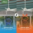 thumbnail image 14 of Hunter Downtown ENERGY STAR® Damp Rated Ceiling Fan and Wall Control - 72" & 60" Assorted Colors, 14 of 19