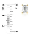 thumbnail image 4 of Lab Created 2.00 CT. T.W. Fancy Cut Diamond Stud Earrings in 18K Gold, 4 of 5