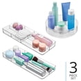 thumbnail image 4 of iDesign Cosmetic Drawer Organizer and Lazy Susan Storage Set, Clear, Set of 3, 4 of 8