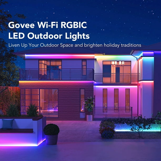 Govee Outdoor 32.8ft RGBIC LED Strip Light Wi-Fi + Bluetooth