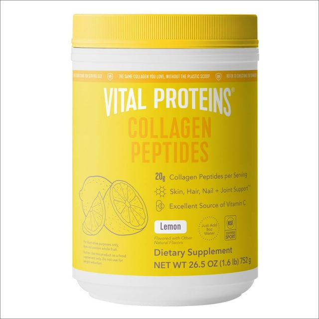 Vital Proteins Collagen Peptides Powder, Lemon, 26.5 oz.