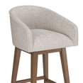 thumbnail image 16 of HH2 Home Upholstered Barrel Back Wood Adjustable Height Swivel Bar Stool, 16 of 19