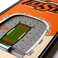 thumbnail image 3 of YouTheFan Oklahoma State Cowboys 6"x19" 3D Stadium View Banner, 3 of 6