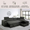 thumbnail image 2 of Zion Fabric Storage Sectional With Pullout Bed, Assorted Colors, 2 of 14
