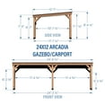 thumbnail image 6 of Backyard Discovery Arcadia Cedar Gazebo with PowerPort, Choose Size, 6 of 7