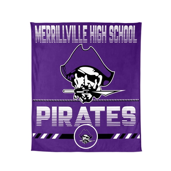 Logo Brands Merrillville High School 60"x70" Super Plush Blanket