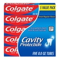 thumbnail image 1 of Colgate Cavity Protection Toothpaste with Fluoride, Regular Flavor, 8 oz., 5 pk., 1 of 7