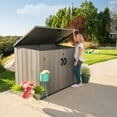 thumbnail image 9 of Lifetime 75 cu. ft. Horizontal Storage Shed, Light Brown, 9 of 17