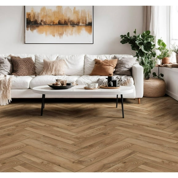 Select Surfaces Knoxville Herringbone Water Resistant Laminate Flooring, 9.35 sq. ft. per box