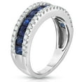 thumbnail image 2 of 0.25 CT. T.W. Diamond and 1.5 CT. T.W. Sapphire Band, 2 of 3
