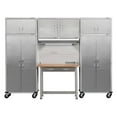 thumbnail image 1 of Seville Classics UltraHD 7-Piece Steel Garage Cabinet Storage Set With Pegboard Workbench, 10' Wide, 1 of 13