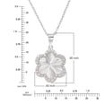 thumbnail image 5 of Diamond Cut Halo Flower Necklace in 14K Gold, 5 of 5