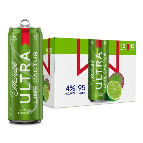 Michelob Ultra Infusions Lime and Prickly Pear Cactus Light Lager Beer, 12 fl. oz. can, 12 pk.