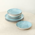 thumbnail image 3 of Christian Siriano Onyx 24-Piece Porcelain with Gold Rim Dinnerware Set, 3 of 7