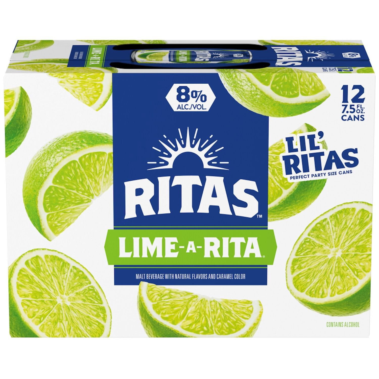 Ritas Lime-A-Rita Sparkling Margarita, 7.5 fl. oz. can, 12 pk