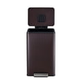 thumbnail image 1 of Simpli-Magic Fluted Edge 13 Gallon (50L) Rectangular Step Trash Can, Hands-Free Soft-Close Lid, Premium Fingerprint-Resistant Finish for Kitchen and Recycling, Brown, 1 of 4