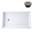 thumbnail image 8 of Streamline 60 in. x 36 in. Alcove Acrylic Shower Base With Left, Center or Right Drain / Glossy Black or White, 8 of 9