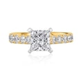 thumbnail image 1 of Lab Created Princess Cut Diamond Ring In 18K Gold, 1 of 5
