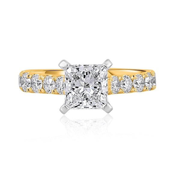 Lab Created Princess Cut Diamond Ring