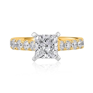 Lab Created Princess Cut Diamond Ring