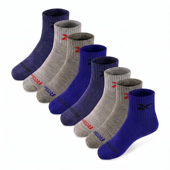 Reebok Kids 8-Pack Performance Quarter Sock