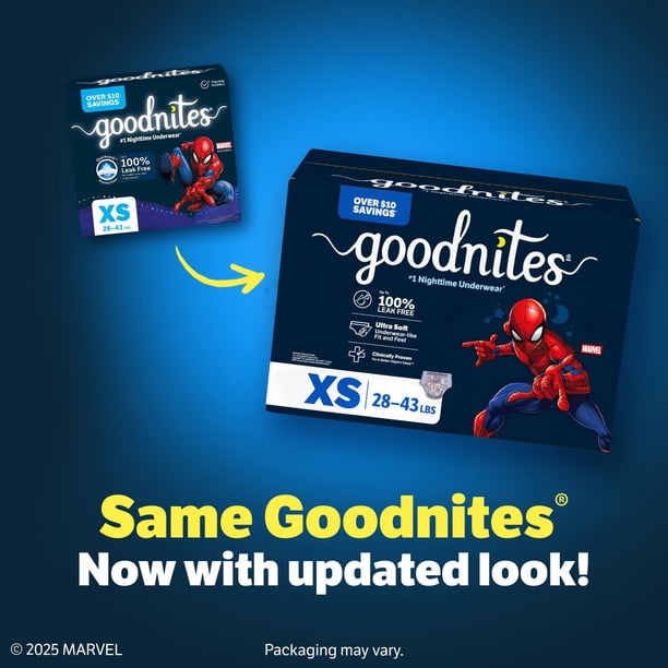 Goodnites Nighttime Bedwetting Underwear for Boys, Sizes Extra
