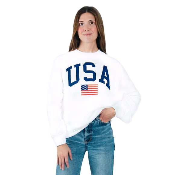 Mighty Fine Women's Americana Crewneck Sweatshirt