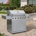 thumbnail image 1 of Gordon Ramsay Collections THOR Kitchen Outdoor Stainless Steel 6-Burner Gas Grill w/ Cover, 1 of 12